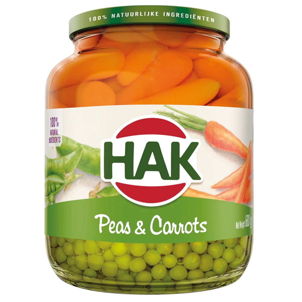 HAK Baby Peas with Carrots 680g