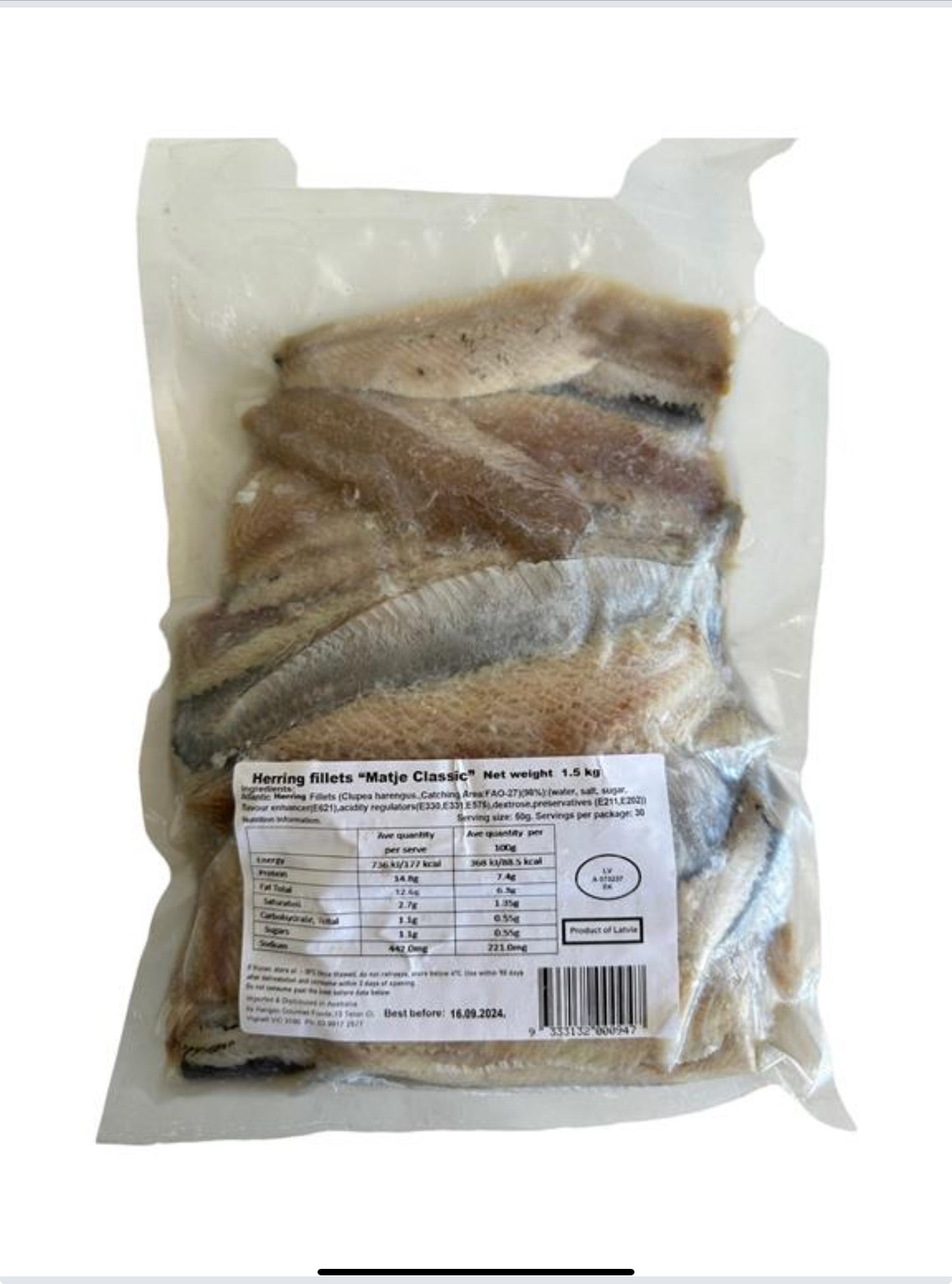 Mr Fishi Lightly Salted Herring Fillets 1.5kg