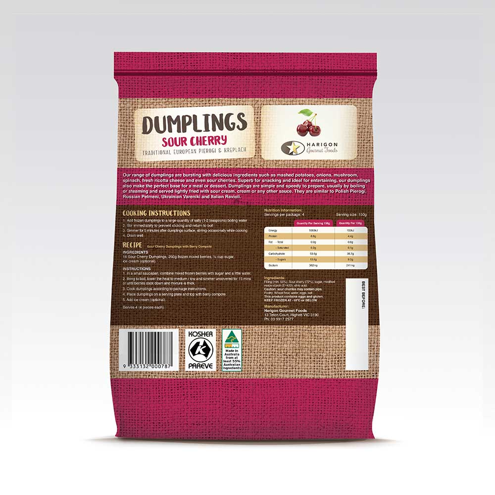 HGF Dumplings with Sour Cherry 600g