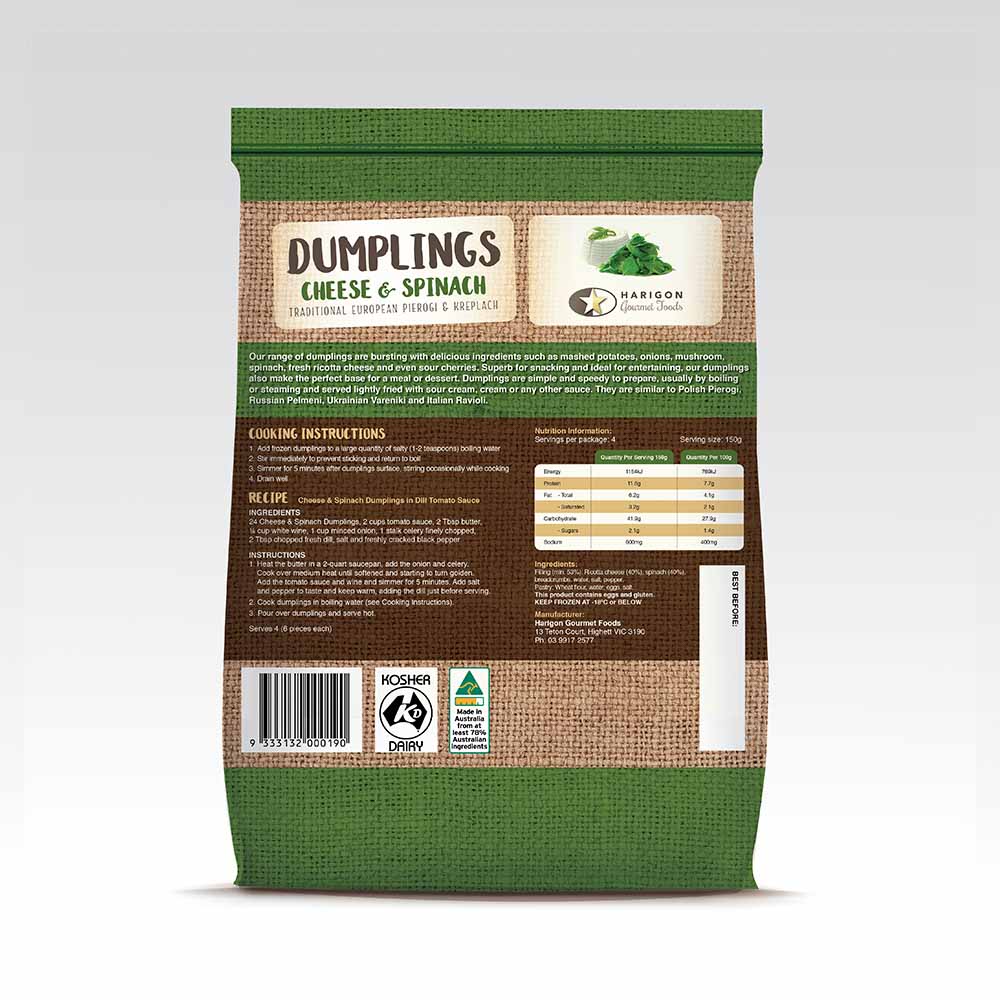 HGF Dumplings with Ricotta Spinach 600g