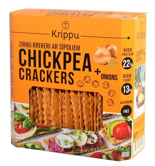 Krippu Chickpea Crackers + Onions 80g