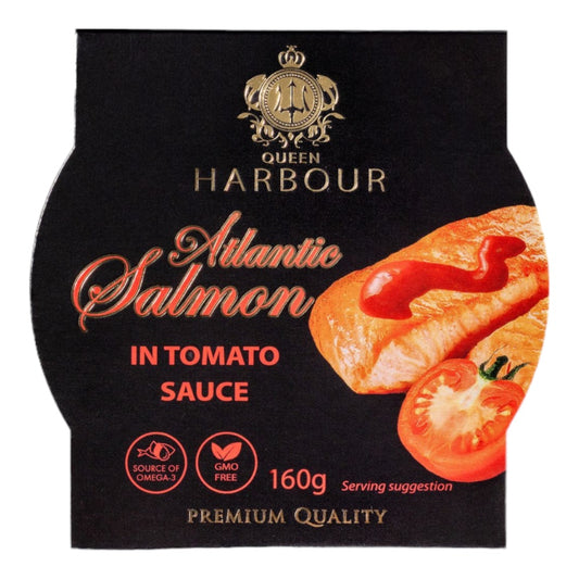 Queen Harbour Atlantic Salmon in Tomato Sauce 160g