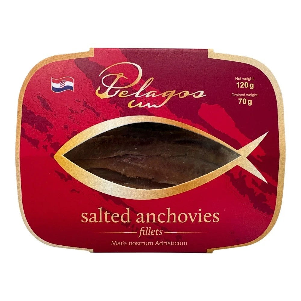 Pelagos Salted Anchovies 120g (chilled)