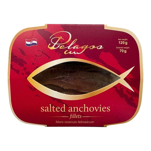 Pelagos Salted Anchovies 120g (chilled)