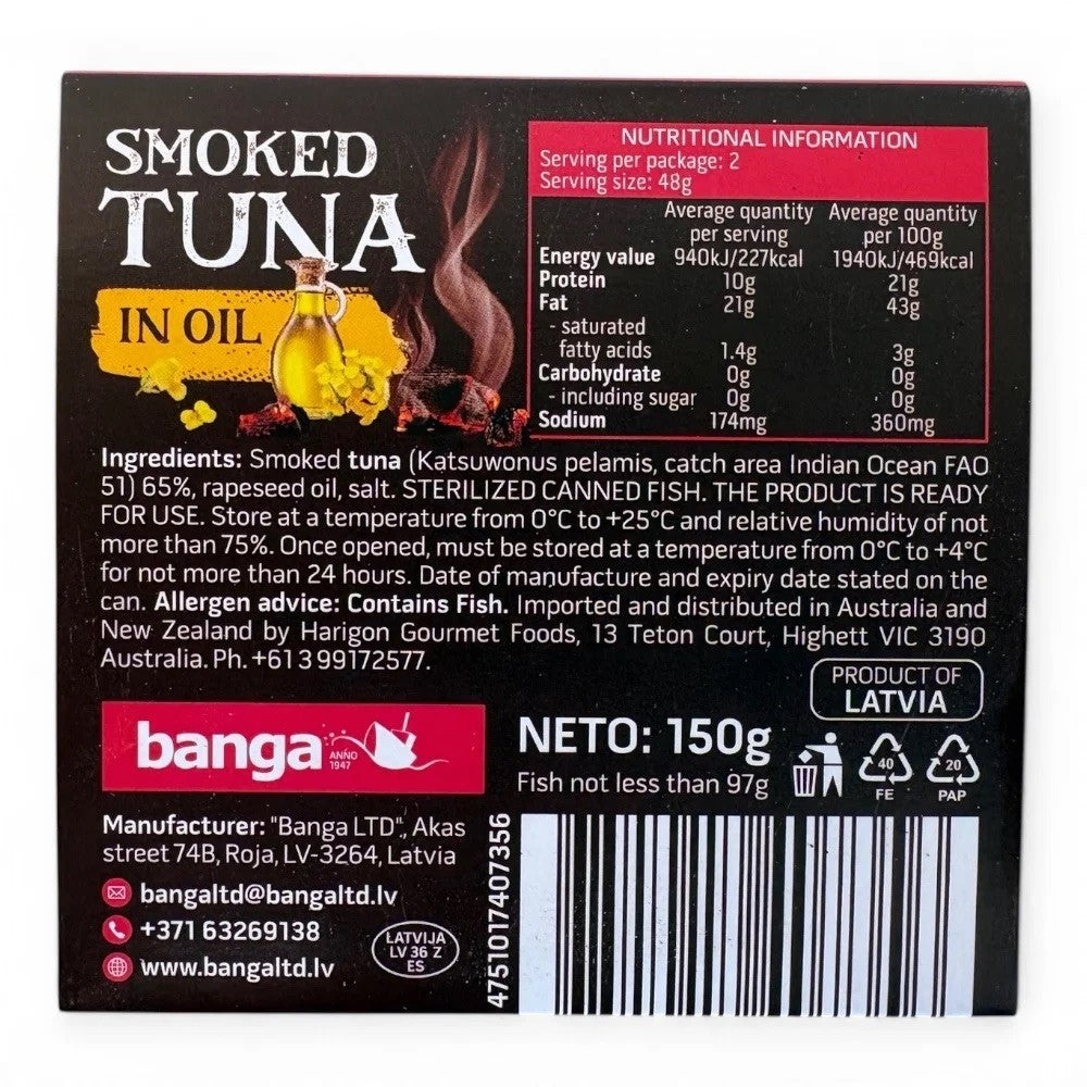 Banga Smoked Tuna in Oil 150g