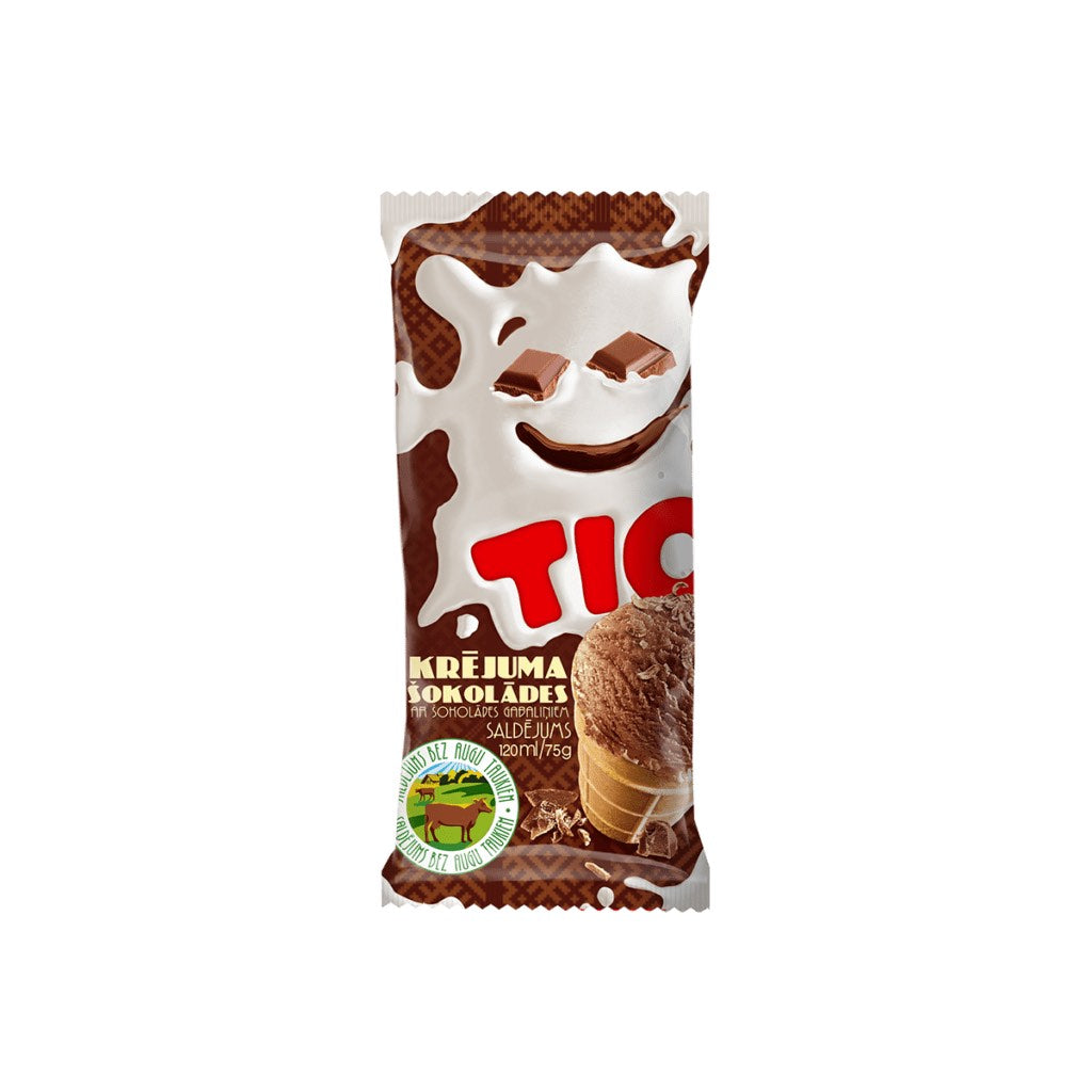 TIO Chocolate Plombir Ice Cream in Waffle Cup (75g) PACK OF 5