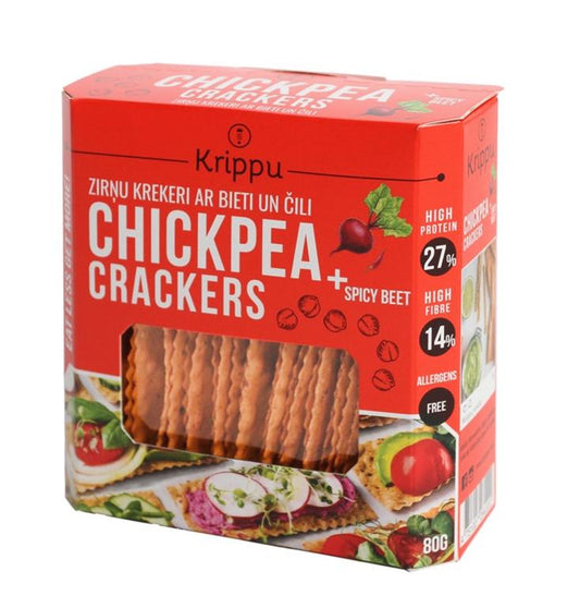 Krippu Chickpea Crackers + Spicy Beet 80g