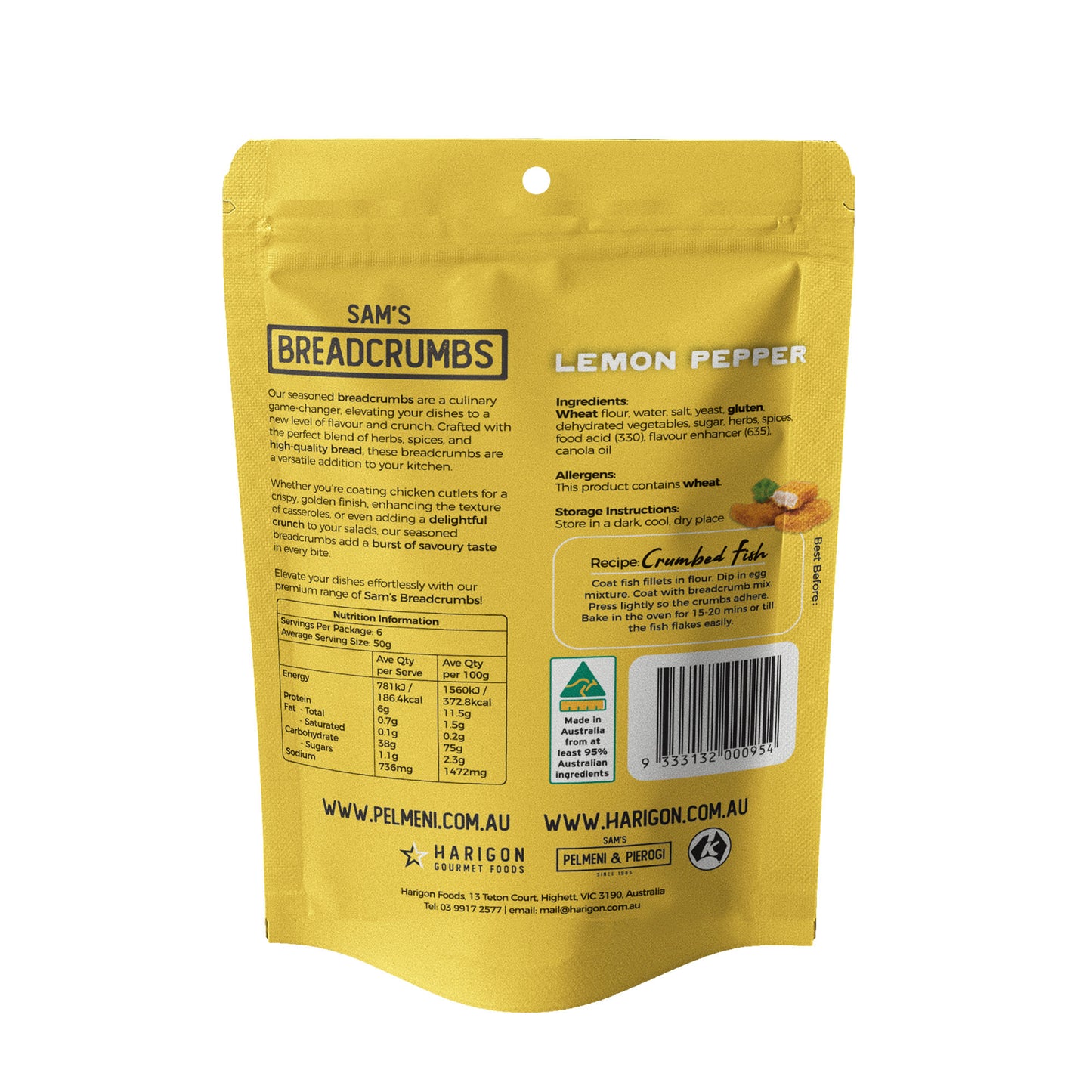 Sam's Lemon Pepper  Breadcrumbs